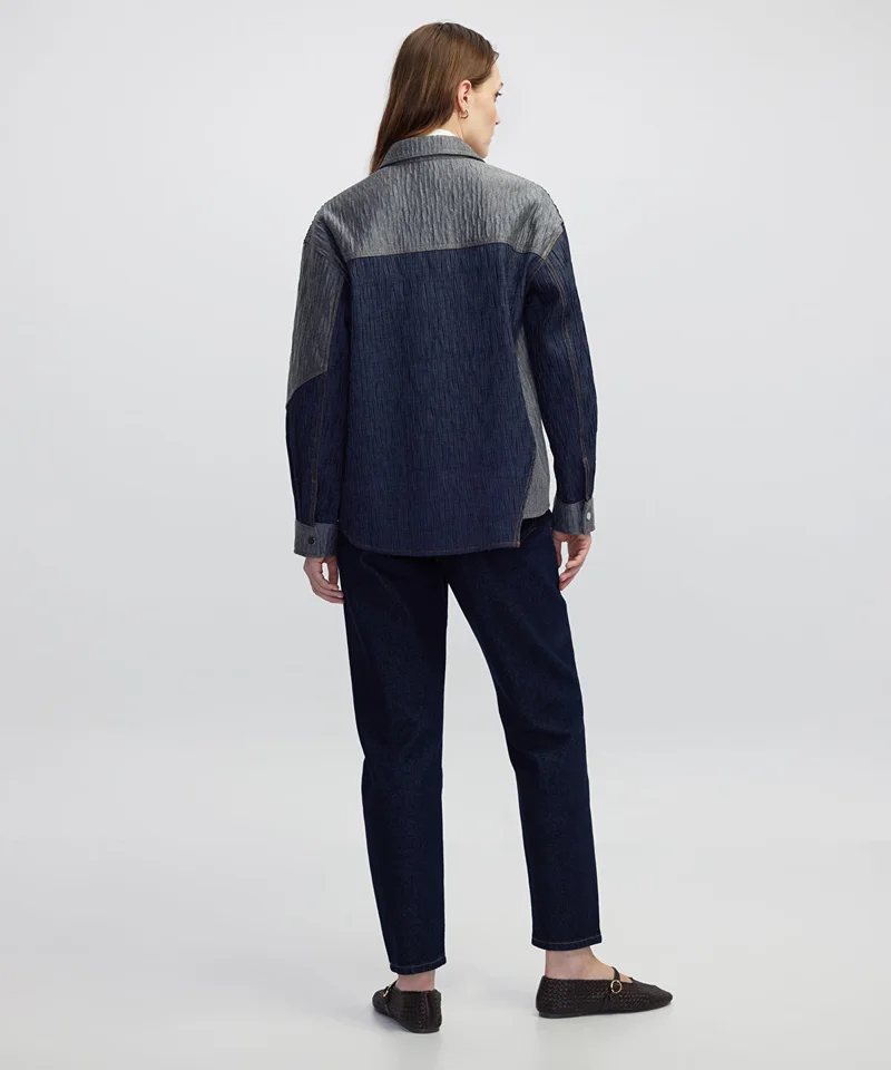 Ipekyol  Color-Block Crushed Textured Jacket for Women | Best Price UAE